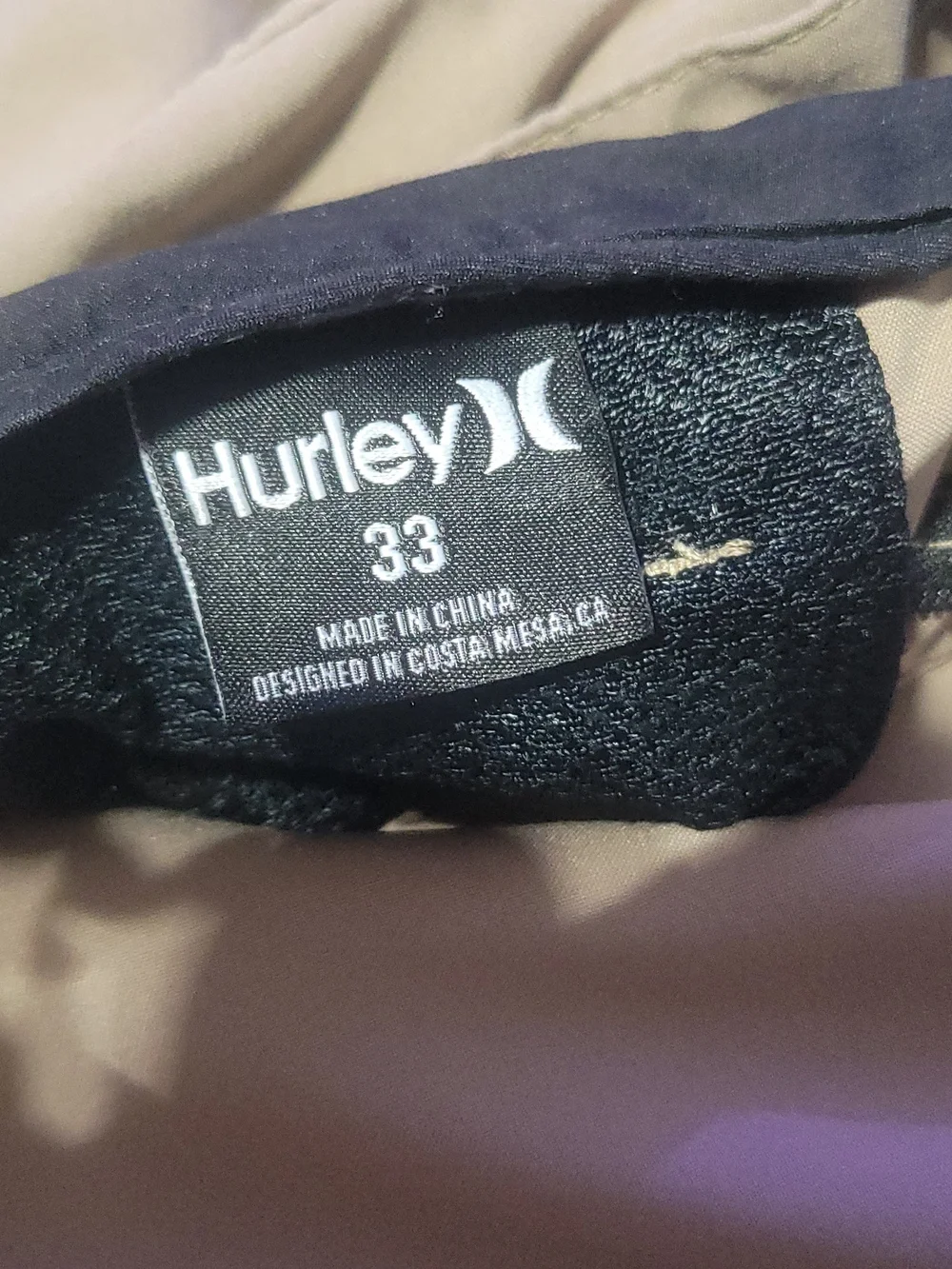 Hurley Men's Tan Flat-Front Shorts